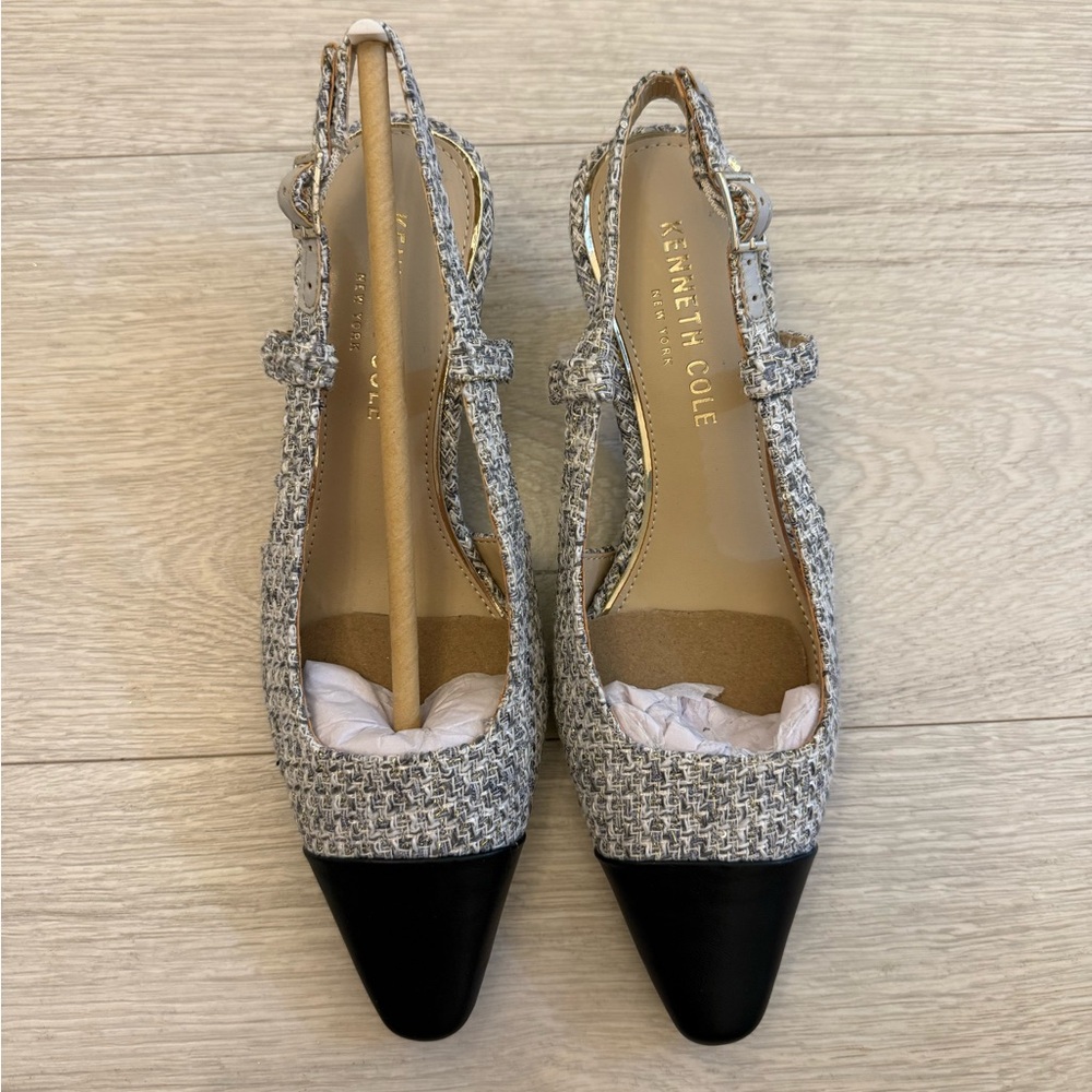 Kenneth Cole Women's Two-Toned Tweed Slingback Pumps
